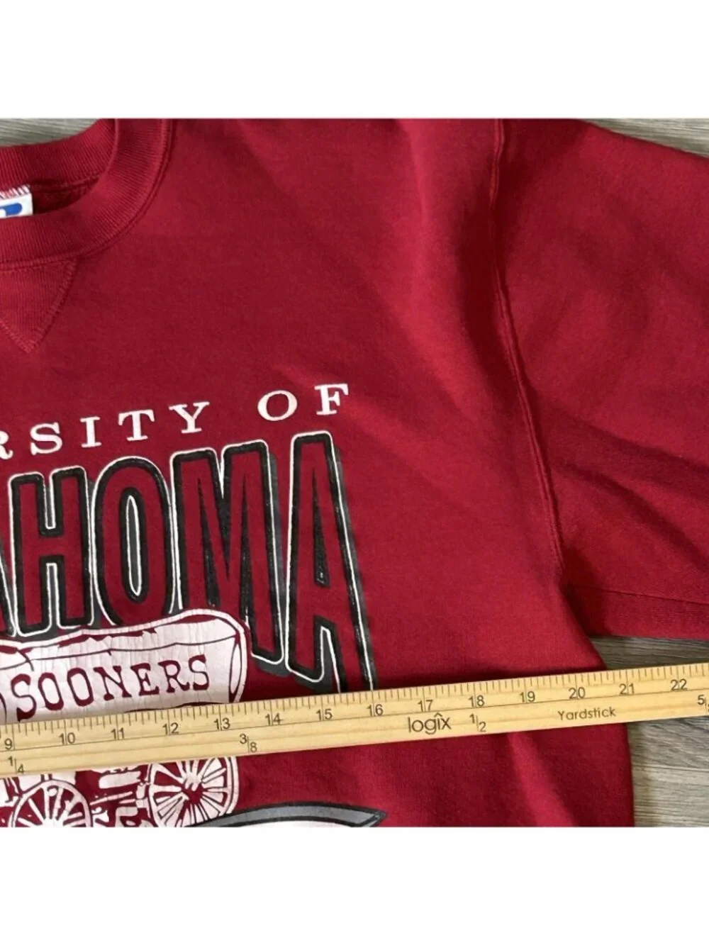 Vintage Oklahoma Sooners Sweatshirt Adult Large Red NCAA Football Russell 90s